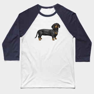 Black and Tan Dachshund Dog | Cute Sausage Dog Baseball T-Shirt